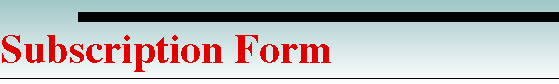 Subscription Form